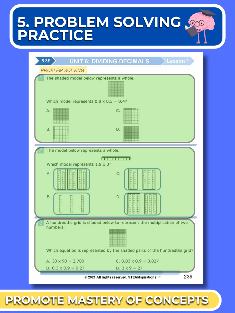 Mathtastico! 5th Grade Math Bundle Unit 6 Dividing Decimals - E-Book