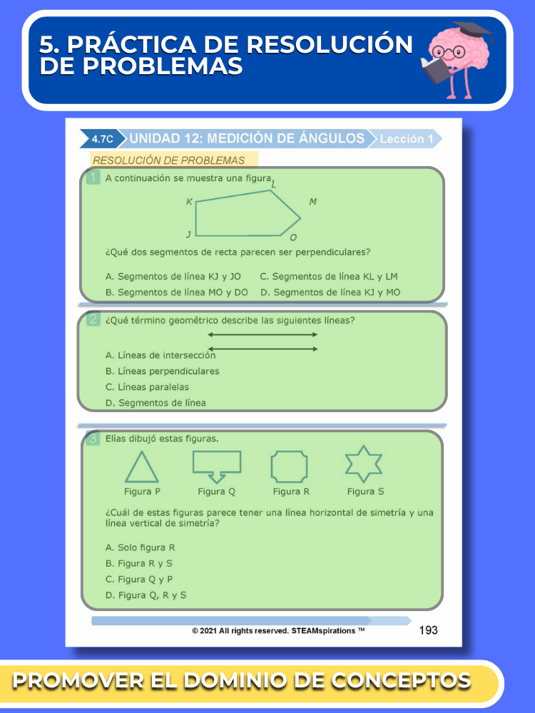 ¡Mathtástico! Paquete de Matemáticas de 4to Grado Unidad 12: ÁNGULOS DE MEDICIÓN - Libro Electrónico