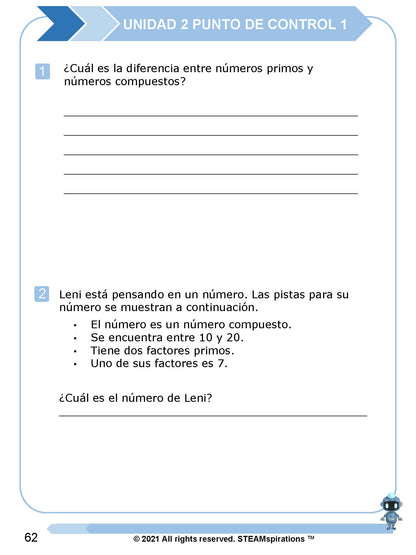 ¡Mathtástico! 5to Grado Unidad 2: SIMPLIFICACIÓN DE EXPRESIONES Y RESOLUCIÓN DE PROBLEMAS - Libro Electrónico