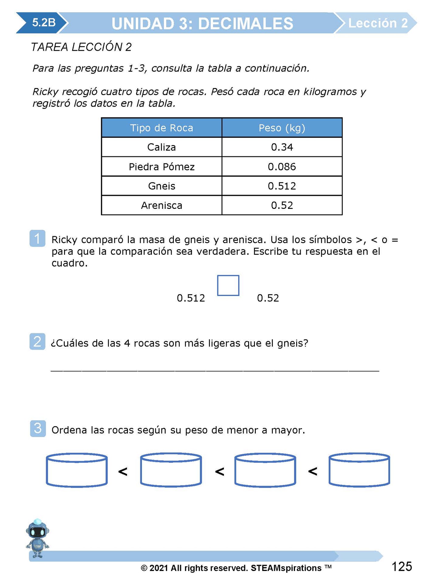 ¡Mathtástico! Paquete de Matemáticas de 5to Grado Unidad 3: DECIMALES - Libro Electrónico