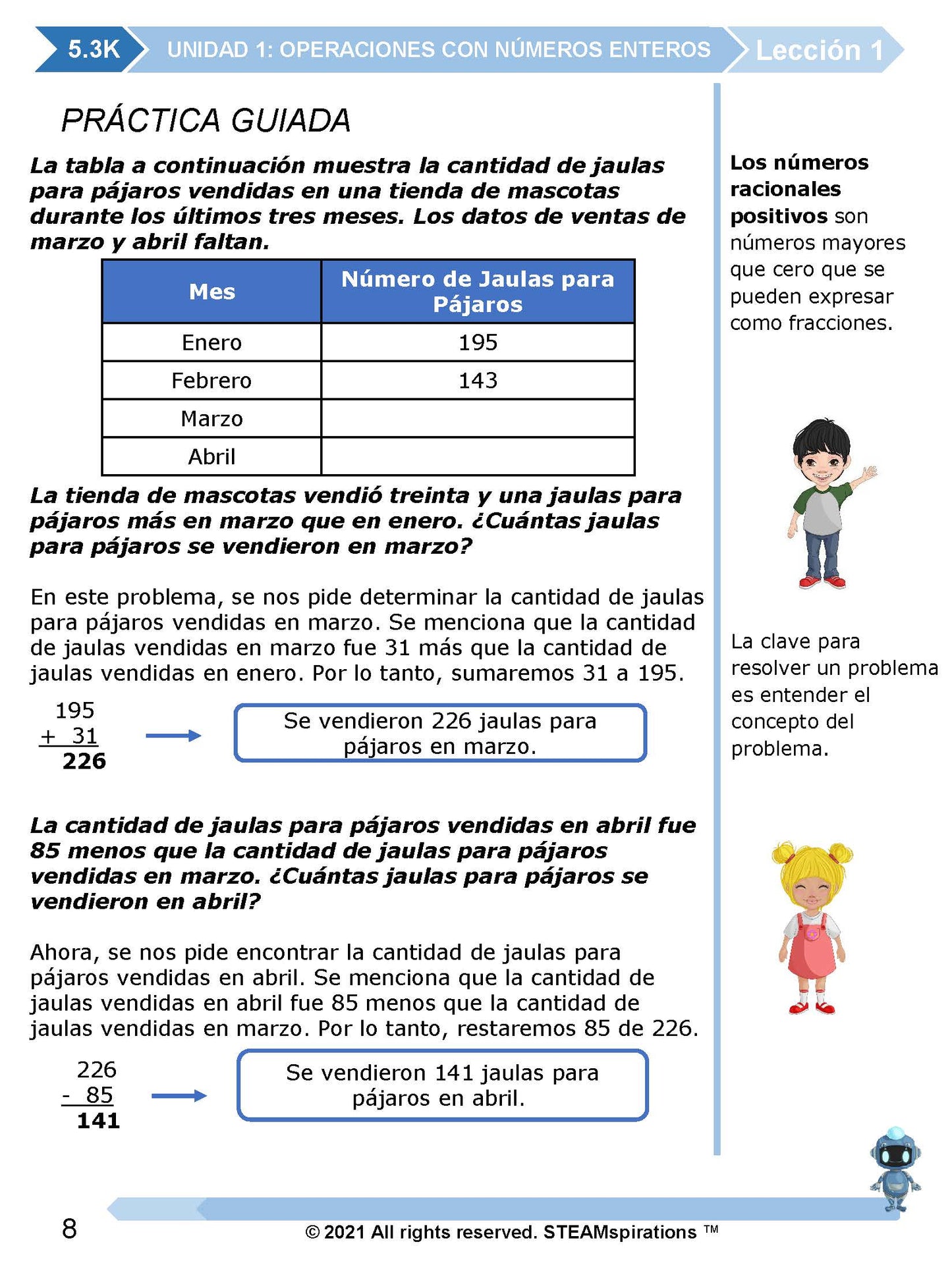 ¡Mathtástico! 5to Grado Unidad 1: OPERACIONES CON NÚMEROS ENTEROS - Libro Electrónico