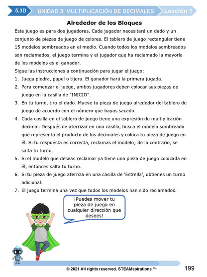 ¡Mathtástico! 5to Grado Unidad 5: MULTIPLICANDO DECIMALES - Libro Electrónico