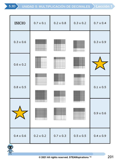 ¡Mathtástico! 5to Grado Unidad 5: MULTIPLICANDO DECIMALES - Libro Electrónico