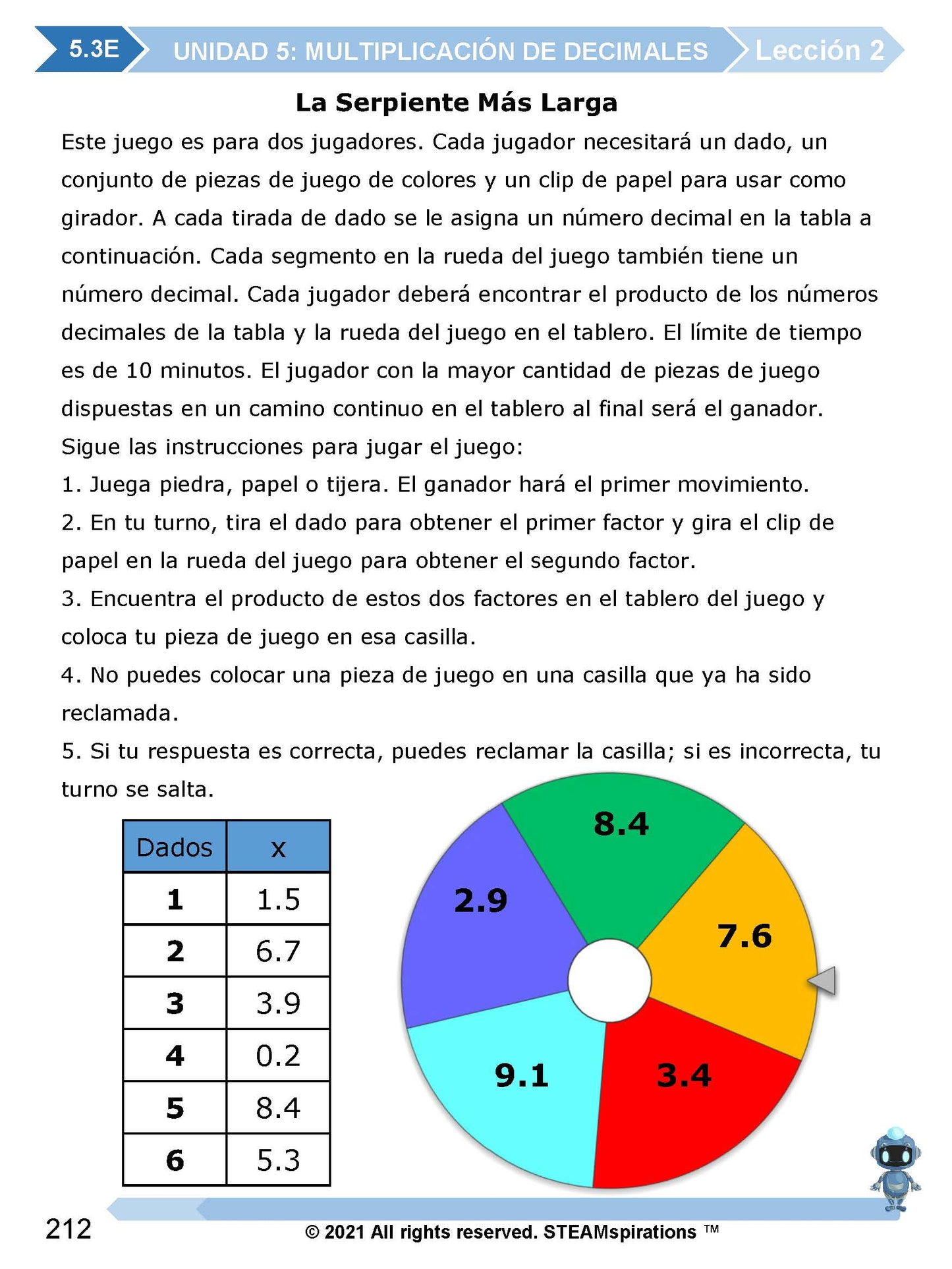 ¡Mathtástico! 5to Grado Unidad 5: MULTIPLICANDO DECIMALES - Libro Electrónico