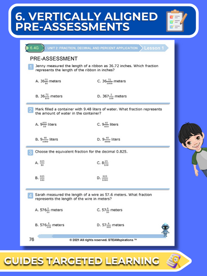 Mathtastico! 6th Math Bundle Unit 7 Equivalent Expressions - E-Book