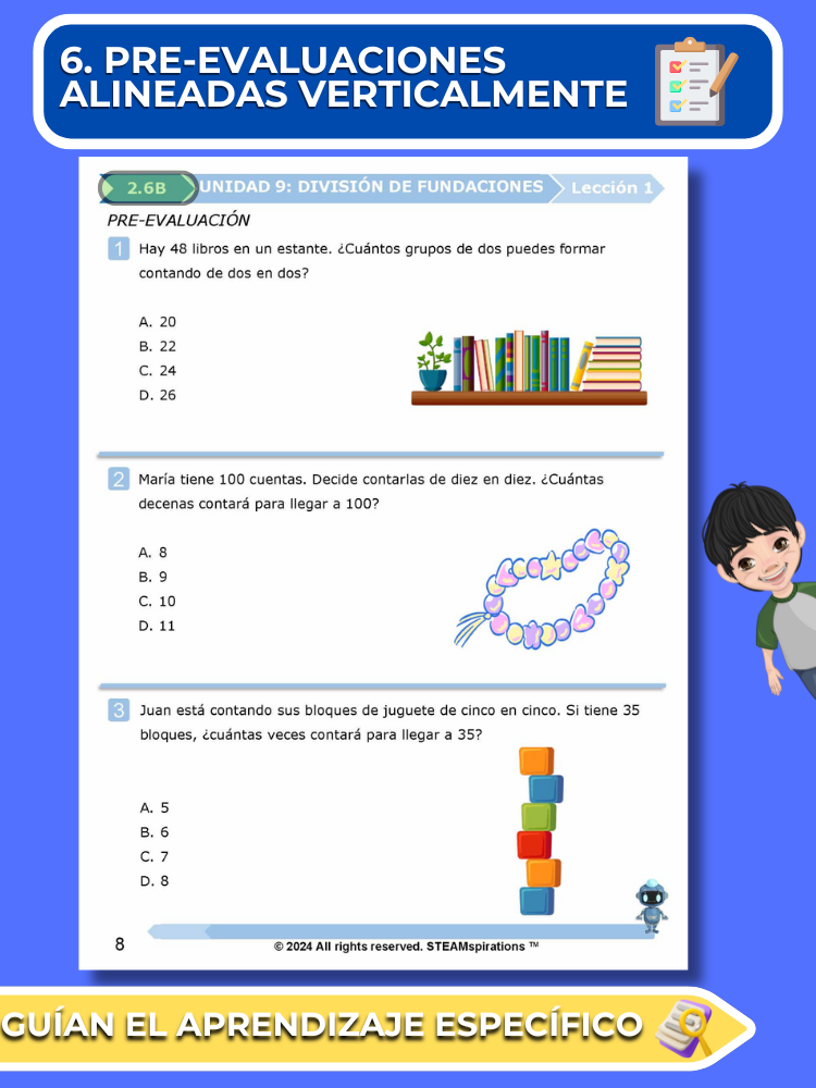 ¡Mathtástico! 2do Grado Unidad 9: División de Fundaciones - Libro Electrónico