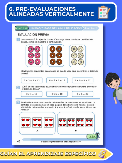 ¡Mathtástico! 3er Grado Unidad 8: Resolución De Problemas De Multiplicación - Libro Electrónico