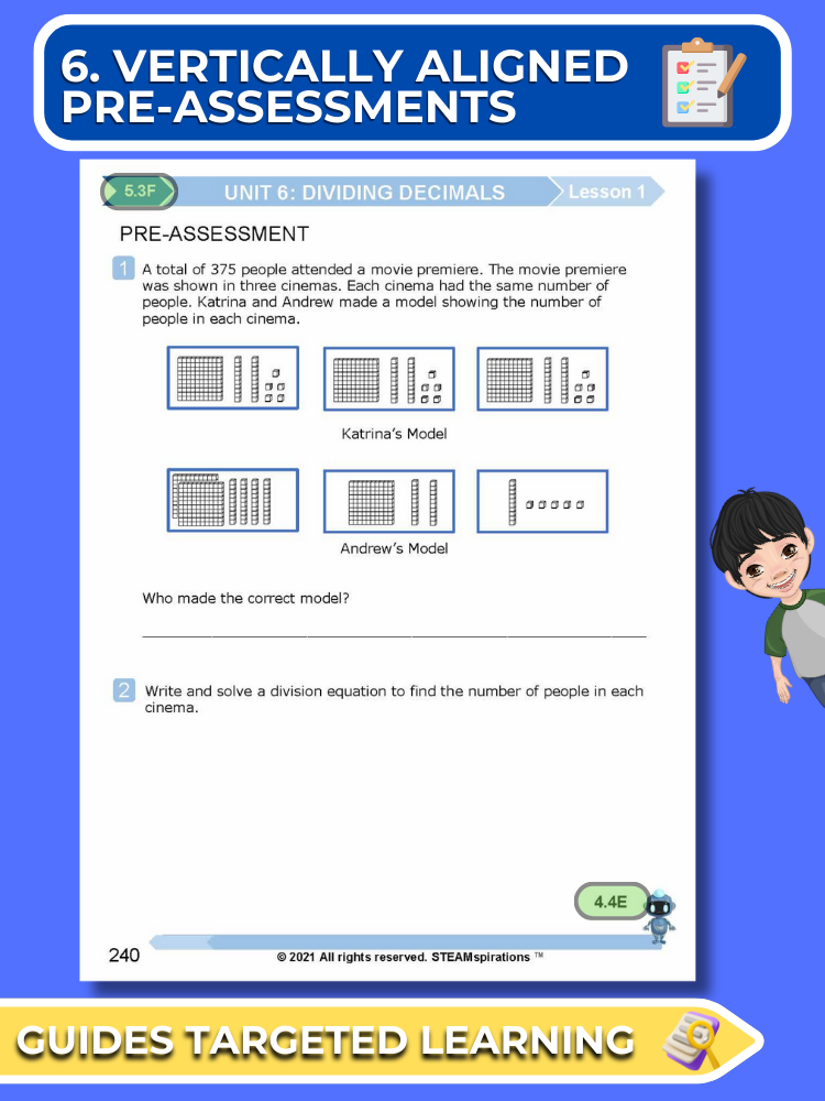 Mathtastico! 5th Grade Math Bundle Unit 6 Dividing Decimals - E-Book