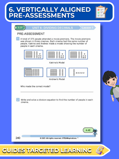 Mathtastico! 5th Grade Math Bundle Unit 6 Dividing Decimals - E-Book