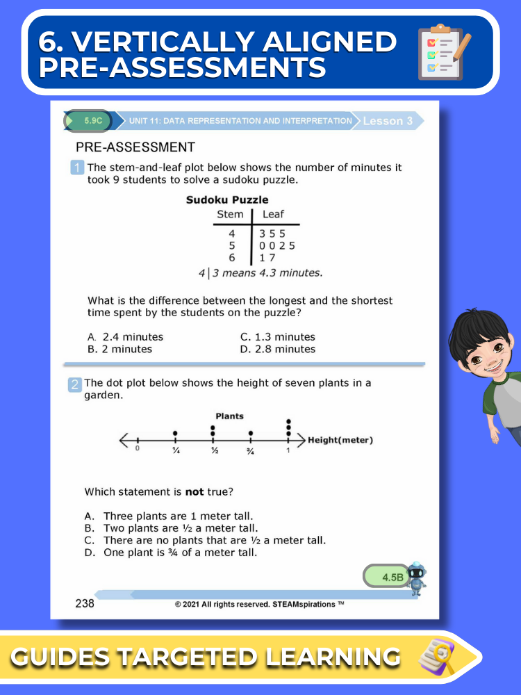 Mathtastico! 5th Grade Math Bundle Unit 11 DATA REPRESENTATION & INTERPRETATION - E-Book