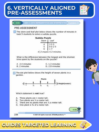 Mathtastico! 5th Grade Math Bundle Unit 11 DATA REPRESENTATION & INTERPRETATION - E-Book