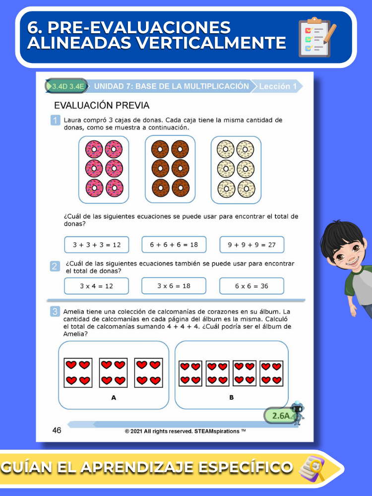 ¡Mathtástico! 3er Grado Unidad 7: Base De La Multiplicación - Libro Electrónico