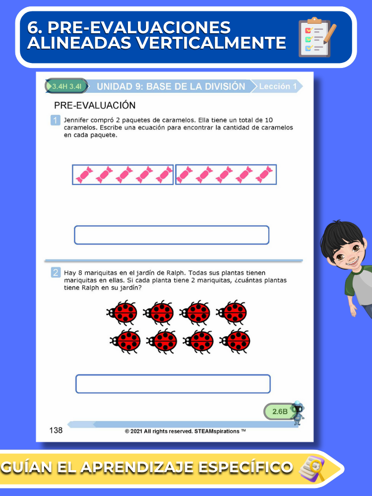 ¡Mathtástico! 3er Grado Unidad 10: Problema De División - Libro Electrónico