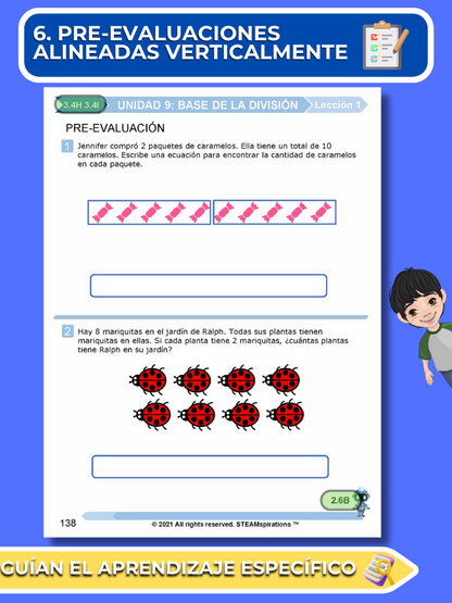 ¡Mathtástico! 3er Grado Unidad 10: Problema De División - Libro Electrónico