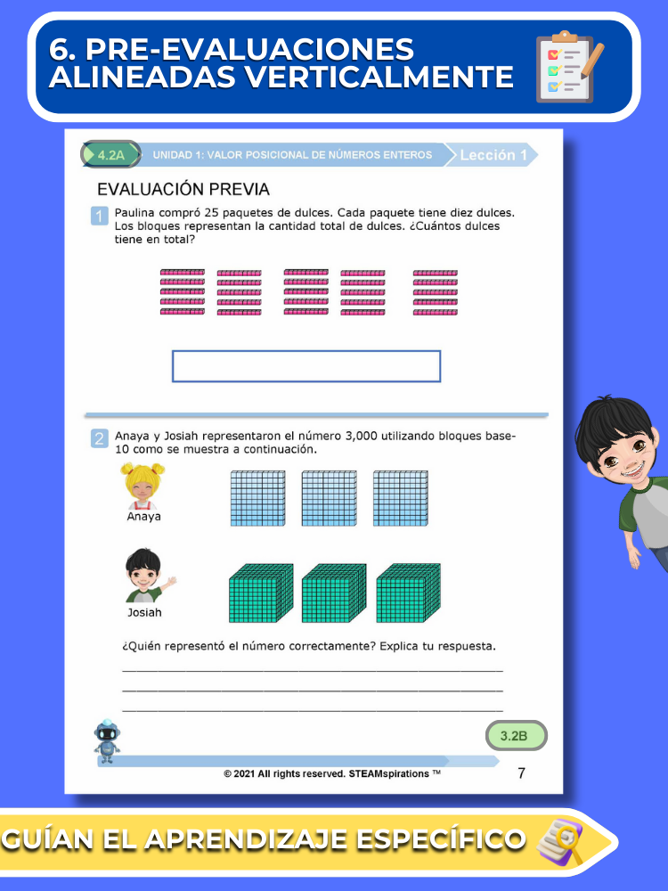 ¡Mathtástico! 4to Grado Unidad 1: VALOR POSICIONAL DE LOS NÚMEROS ENTEROS - Libro Electrónico