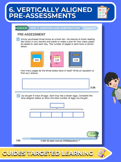 Mathtastico! 4th Grade Math Bundle Unit 3 Addition & Subtraction - E-Book