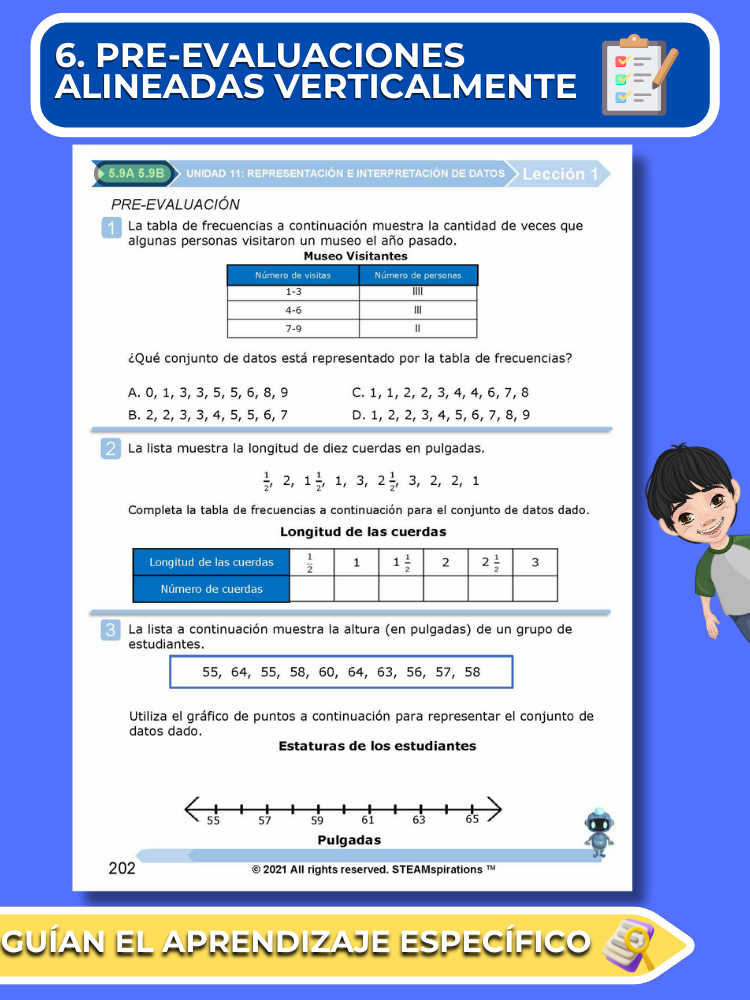 ¡Mathtástico! 5to Grado Unidad 11: REPRESENTACIÓN E INTERPRETACIÓN DE DATOS - Libro Electrónico