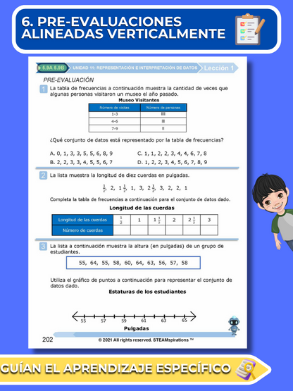 ¡Mathtástico! 5to Grado Unidad 11: REPRESENTACIÓN E INTERPRETACIÓN DE DATOS - Libro Electrónico