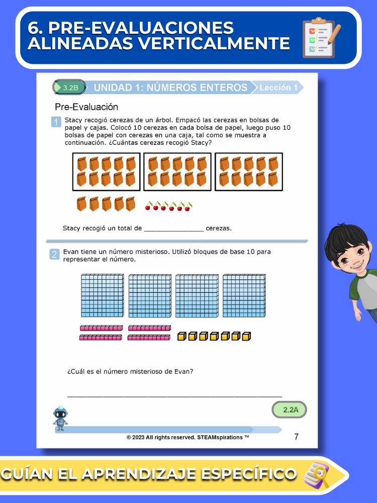 ¡Mathtástico! Paquete de Matemáticas de 3er Grado Unidad 1: NÚMEROS ENTEROS - Libro Electrónico