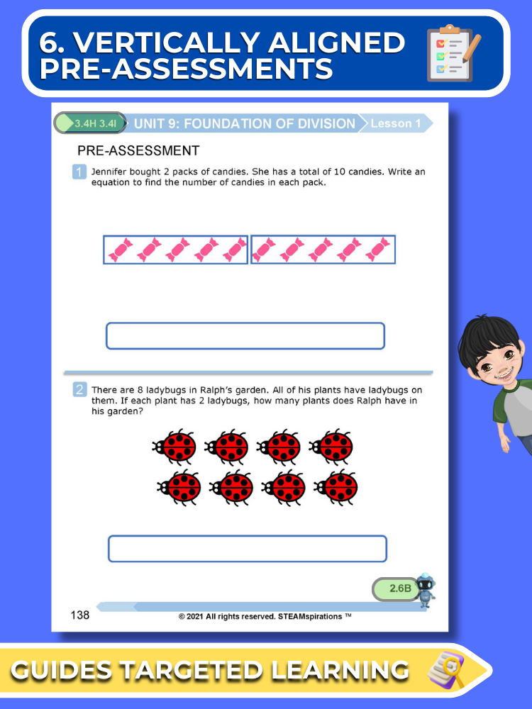 Mathtastico! 3rd Grade Math Bundle Unit 10 (Division Problem Solving) - E-Book