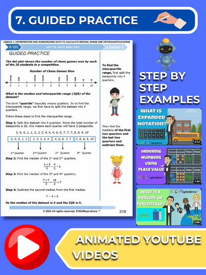 Mathtastico! 6th Math Unit 15 Data Analysis - E-Book