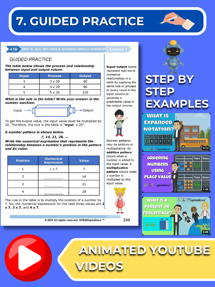 Mathtastico! 4th Grade Math Bundle Unit 6 Multiplying & Dividing Whole Numbers - E-Book