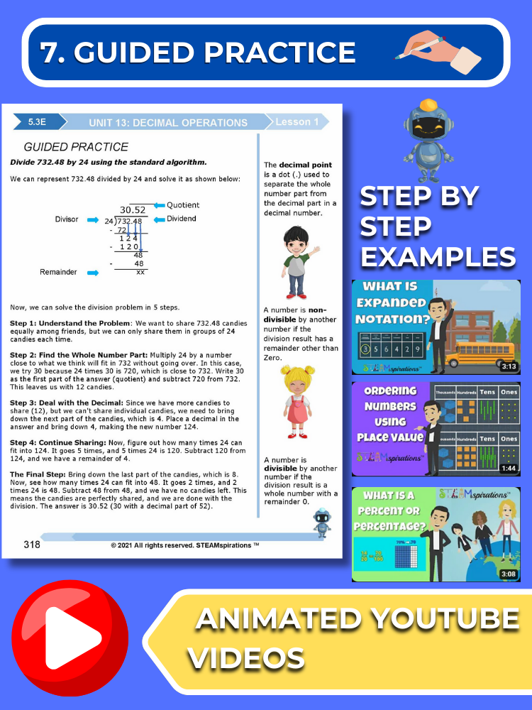 Mathtastico! 5th Grade Math Bundle Unit 13 DECIMAL OPERATIONS - E-Book