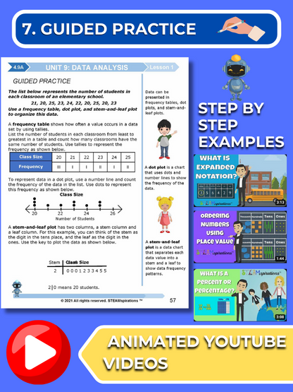 Mathtastico! 4th Grade Math Bundle Unit 9 Data Analysis - E-Book