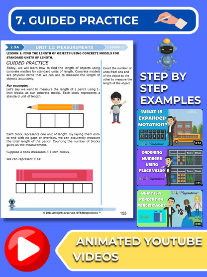 Mathtastico! 2nd Grade Math Bundle Unit 12 Measurements - E-Book