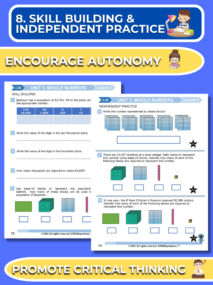 Mathtastico! 3rd Grade Math Bundle Unit 1 Place Value Foundation - E-Book