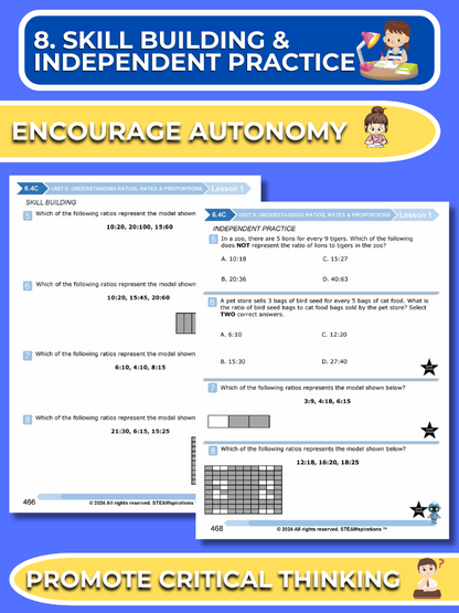 Mathtastico! 6th Math Unit 9 Understanding Ratios, Rates & Proportions - E-Book