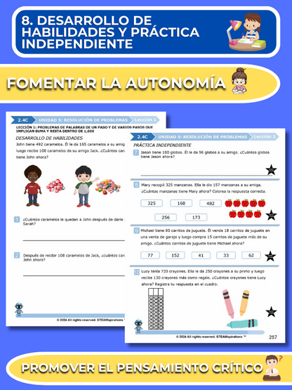 ¡Mathtástico! 2do Grado Unidad 5: Resolución De Problemas - Libro Electrónico