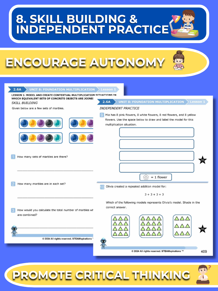 Mathtastico! 2nd Grade Math Bundle Unit 8 Foundation Multiplication  - E-Book