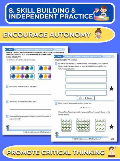 Mathtastico! 2nd Grade Math Bundle Unit 8 Foundation Multiplication  - E-Book