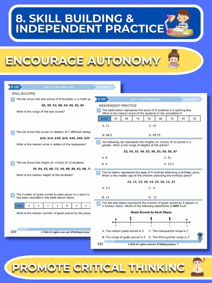 Mathtastico! 6th Math Unit 15 Data Analysis - E-Book