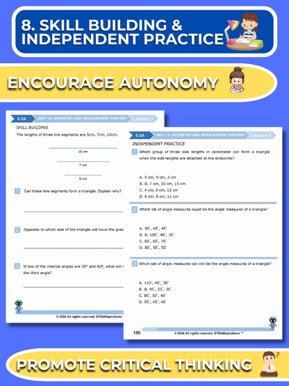 Mathtastico! 6th Math Unit 13 Geometry and Measurement Mastery - E-Book