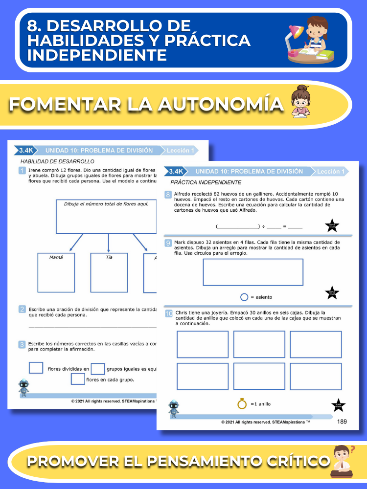 ¡Mathtástico! 3er Grado Unidad 10: Problema De División - Libro Electrónico