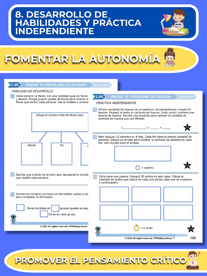 ¡Mathtástico! 3er Grado Unidad 10: Problema De División - Libro Electrónico