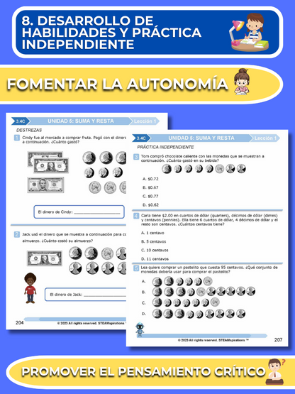 ¡Mathtástico! Paquete de Matemáticas de 3er Grado Unidad 5: Suma Y Resta - Libro Electrónico