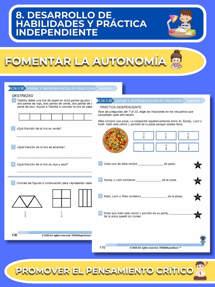 ¡Mathtástico! 3er Grado Unidad 3: Representación De Fracciones - Libro Electrónico