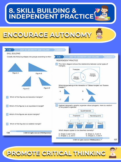 Mathtastico! 5th Grade Math Bundle Unit 10 GEOMETRY AND VOLUME - E-Book