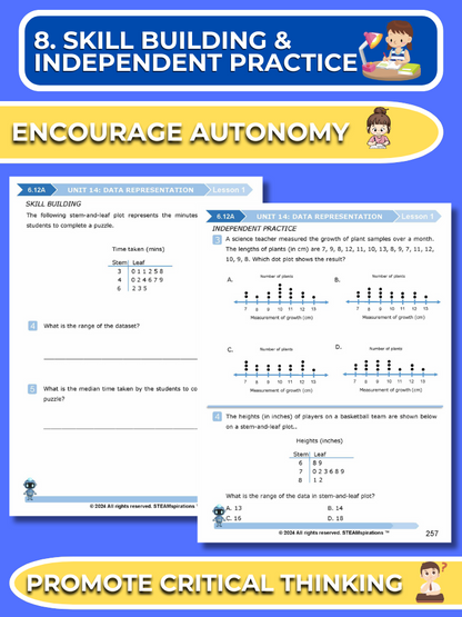 Mathtastico! 6th Math Unit 14 Data Representation - E-Book