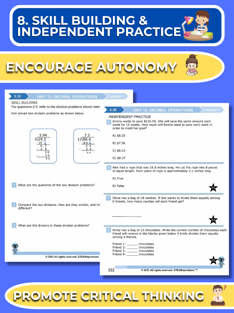 Mathtastico! 5th Grade Math Bundle Unit 13 DECIMAL OPERATIONS - E-Book