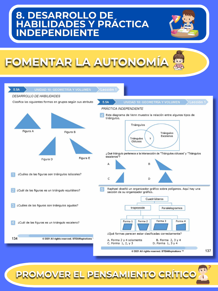 ¡Mathtástico! 5to Grado Unidad 10: GEOMETRÍA Y VOLUMEN - Libro Electrónico