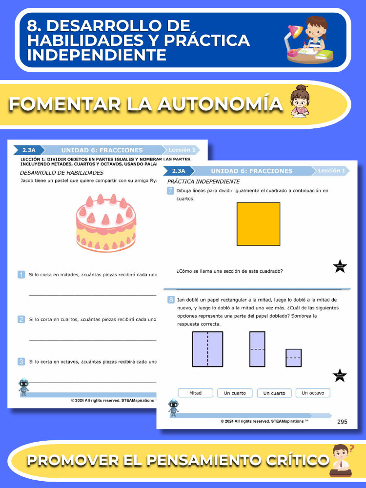 ¡Mathtástico! 2do Grado Unidad 6: Fracciones- Libro Electrónico