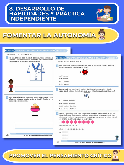 ¡Mathtástico! 3er Grado Unidad 7: Base De La Multiplicación - Libro Electrónico