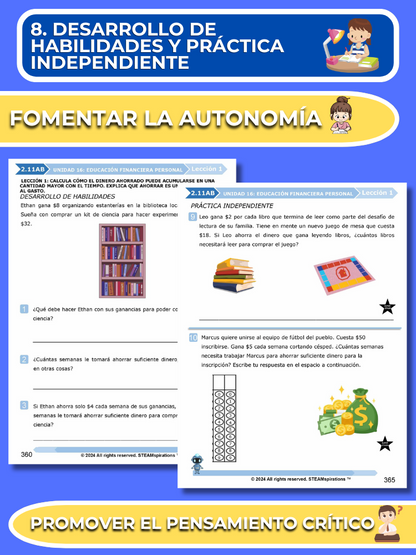 ¡Mathtástico! 2do Grado Unidad 16: Educación Financiera Personal - Libro Electrónico