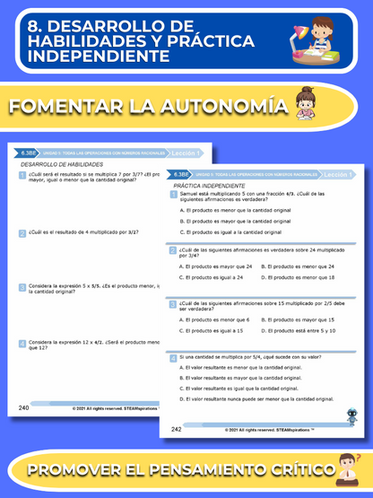 ¡Mathtástico! 6to Grado Unidad 5: Todas las Operaciones con Números Racionales - Libro Electrónico