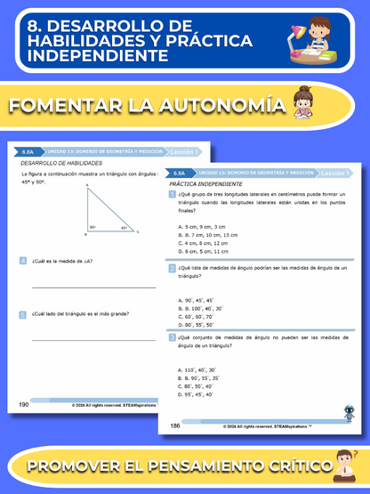 ¡Mathtástico! 6to Grado Unidad 13: Dominio de Geometría y Medición- Libro Electrónico