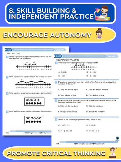 Mathtastico! 6th Math Unit 6 Mastery of Integer Operations & Representations - E-Book